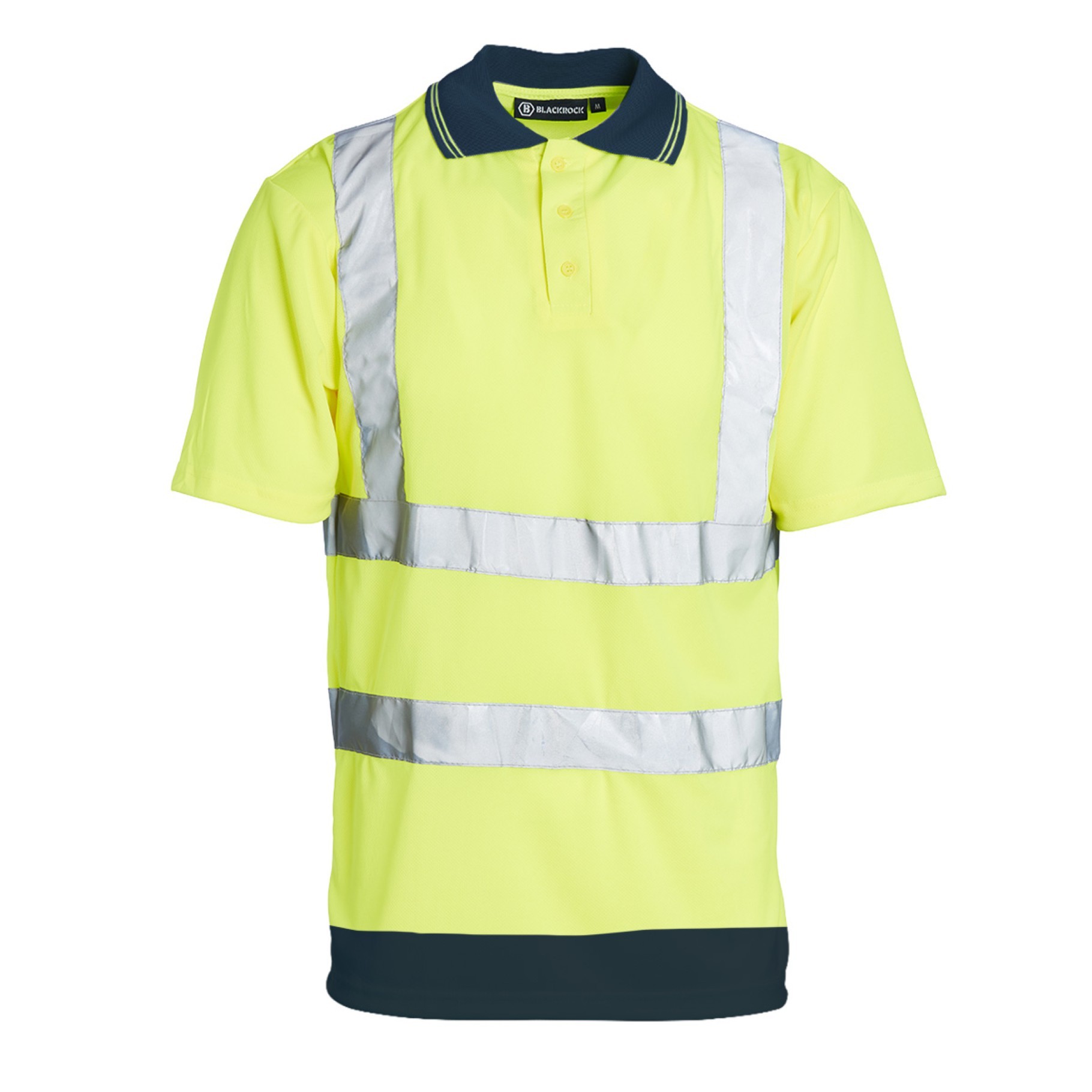 Hi-Vis Polo Shirt - Yellow/Navy