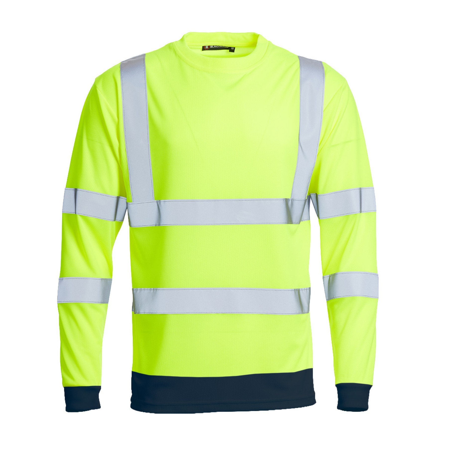 Hi-Vis Long Sleeve T-Shirt - Yellow/Navy